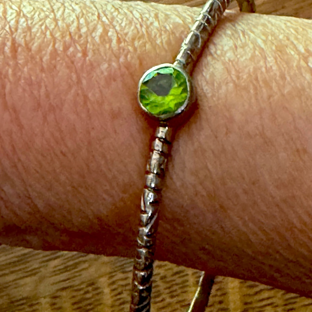 Textured Sterling Silver Bangle Bracelet